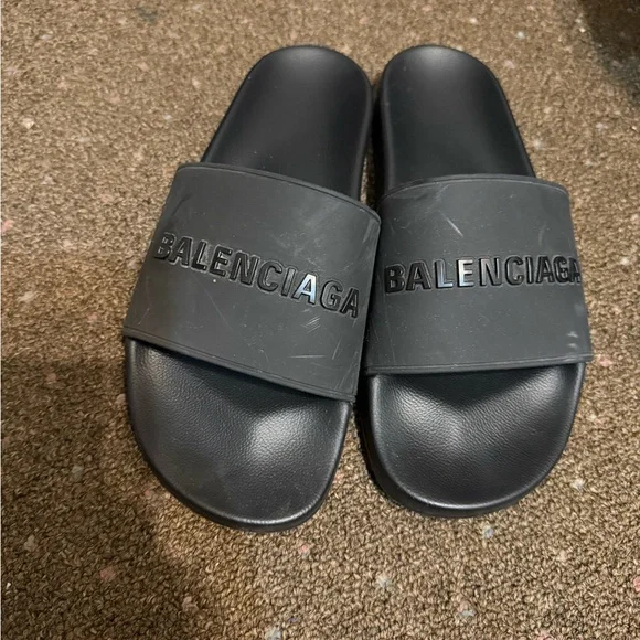 Balenciaga | Shoes | Balenciaga Charcoal Slides | Poshmark display picture 2